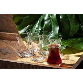 Paşabahçe İnce Belli Optikli 6'lı Çay Bardağı