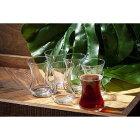 Paşabahçe İnce Belli Optikli 6'lı Çay Bardağı
