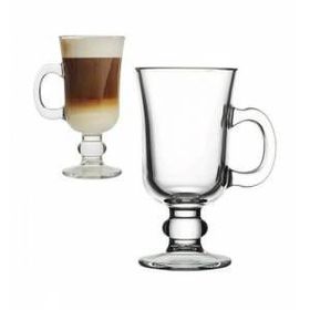 Paşabahçe Irish Coffe 2'li Kulplu Cam Bardak,Kahve-Cappuccino Bardağı