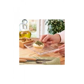 Paşabahçe Madlen Kare Pasta Tabak 6'lı Servis Tabağı Seti
