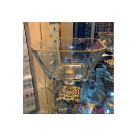 Paşabahçe Metal Ayaklı Gold Detaylı Cam Büyük Boy Salata Kasesi