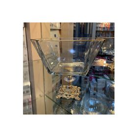 Paşabahçe Metal Ayaklı Gold Detaylı Cam Büyük Boy Salata Kasesi
