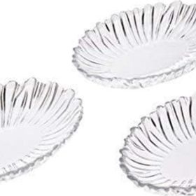 Paşabahçe Oval Servis Çerezlik Kahvaltılık 3'lü Cam Kayık Tabak