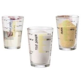 Paşabahçe P97420-1109152 Arda Türkmen 3'lü Ölçü Bardağı Seti