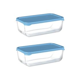Paşabahçe Snowbox 1200 CC Mavi Cam Saklama Kabı