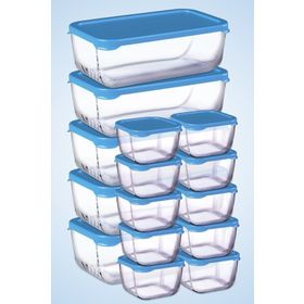 Paşabahçe Snowbox Kapaklı 15 Parça Saklama Kabı Takımı