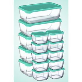 Paşabahçe Snowbox Kapaklı 15 Parça Saklama Kabı Takımı