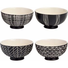 Paşabahçe Stripes 4'lü Seramik Kase Seti