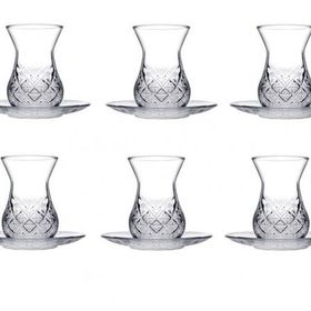 Paşabahçe Timeless Kesme Kristal 12 Parça Çay Bardağı Takımı