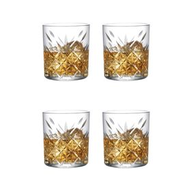 Paşabahçe Timeless Kristal Dekorlu 4 Adet Lüx Viski Bardak Takımı