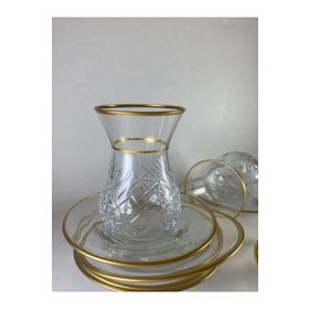 Paşabahçe Timeless Yaldızlı Heybeli 12 Parça Çay Bardağı Seti