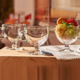 Paşabahçe Vario 4'lü Kulplu Dondurmalık Ayaklı Kase
