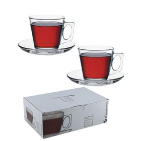 Paşabahçe Vella 6lı Tabaklı Çay Kahve Takımı