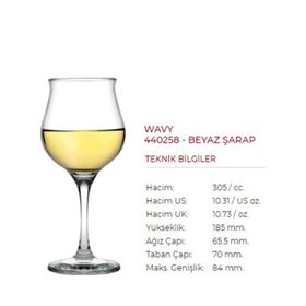 Paşabahçe Wavy 6'lı Ayaklı Bardak