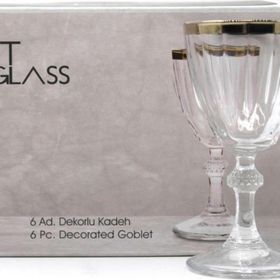 Paşabahçe Westglass W440113G Diamond Gold Kaplama Ayaklı Kahve Yanı Bardağı
