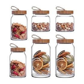 Paşabahçe Woody Bamboo 6 Adet 12 Parça Kapaklı Kavanoz Takımı