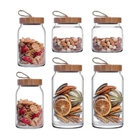 Paşabahçe Woody Bamboo 6 Adet 12 Parça Kapaklı Kavanoz Takımı