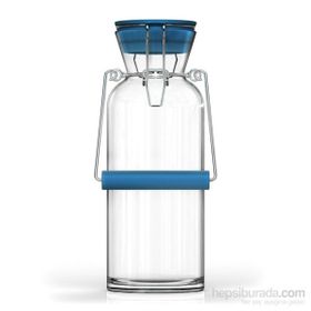 Paşabahçe Zest Glass 1,25 Lt Mavi Süt Şişesi