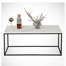 Pasific Home Cosco Beyaz Mermer Orta Sehpa
