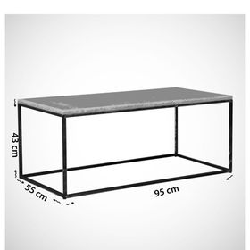 Pasific Home Cosco Beyaz Mermer Orta Sehpa