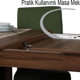 Pasific Home Hareli Ceviz Bois Açılır Yemek Masası