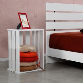 Pasific Home Huga Parlak Beyaz Komodin