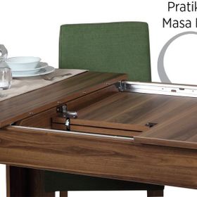 Pasific Home Oblo Beyaz Yemek Masası