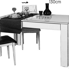 Pasific Home Oblo Beyaz Yemek Masası
