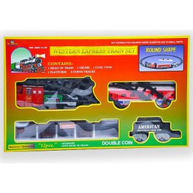 Pasifik Toys 7019 12 Parça 3'lü Western Express Tren Seti