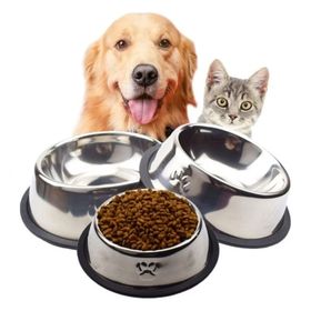 Paslanmaz Çelik Metal 18 cm Köpek Mama Kabı