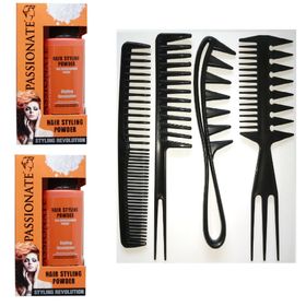 Passionate 2x20 gr Turuncux Şekillendirici Hacim Veren Saç Pudrası + 4 Adet Şekillendirici Tarak