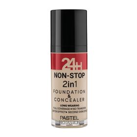 Pastel 24H Non-Stop 2 in 1 601 Cool Fondöten ve Kapatıcı