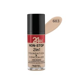 Pastel 24H Non-Stop 2 in 1 603 Ivory Fondöten ve Kapatıcı