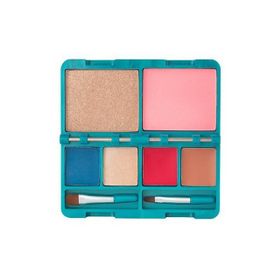 Pastel Blue Velvet Jetset Mini Makyaj Seti