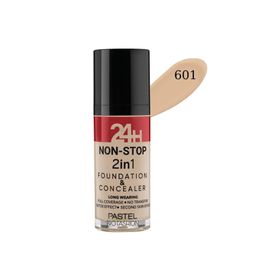 Pastel No:601 24 H Non Stop 2 In 1 Likit Fondöten
