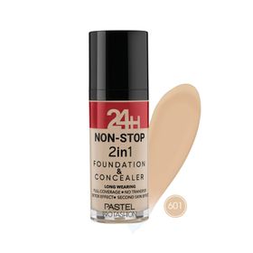 Pastel No:601 24 H Non Stop 2 In 1 Likit Fondöten