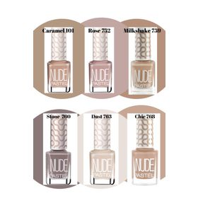 Pastel Nude 101+752+759+760+763+768 6'lı Oje