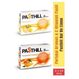 Pasthill Bal Limon 24 Adet Pastil + Portakal C Vitamini 24 Adet Pastil
