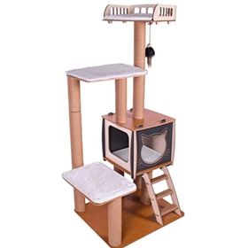 Pati Homes Bej Katlı Kedi Evi Tırmalaması