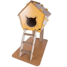 Pati Homes Sarı Merdivenli Kedi Evi