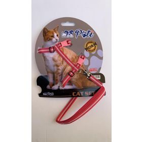 Pati Kırmızı Pembe Ayarlanabilir Yavru Köpek ve Kedi Boyun Tasması