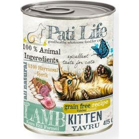 Pati Life 24x415 gr Yavru Kuzu Etli Tahılsız Kedi Konservesi