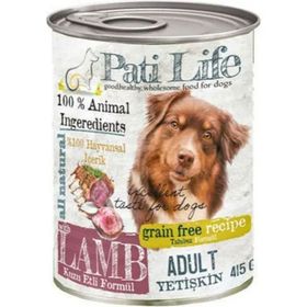 Pati Life 24x415 gr Yetişkin Kuzu Etli Yaş Konserve Köpek Maması