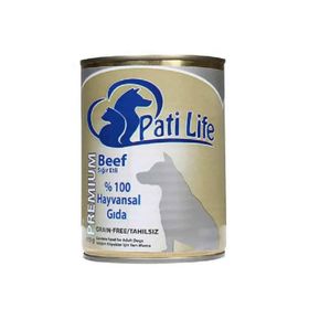 Pati Life Sığır Etli Tahılsız 12x415 gr Yetişkin Köpek Konserve