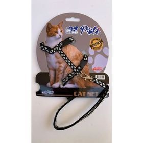 Pati Siyah Gri Dilimli Ayarlanabilir Yavru Köpek ve Kedi Boyun Tasması
