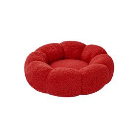 Patiderm Bubble Kırmızı Peluş Kedi Köpek Yatak