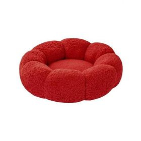 Patiderm Bubble Kırmızı Peluş Kedi Köpek Yatak