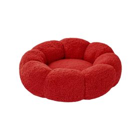 Patiderm Bubble Kırmızı Peluş Kedi Köpek Yatak