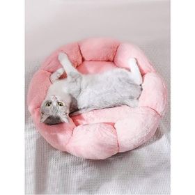 Patiderm Bubble Pembe Peluş Kedi Köpek Yatak