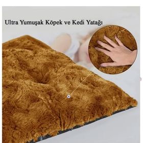 Patiderm Karışık Renk Peluş Kedi ve Köpek Yatağı Yer Minderi